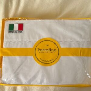 Portofino Luxury Italian White king Sheet Set